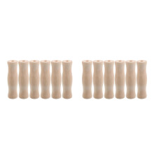 12Pcs Khaki Wood Handles Universal Fit for Frying Pan Wok and Saucepan