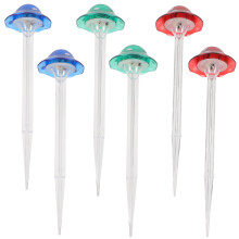 12Pcs Transparent Solar Outdoor Garden Lights Mushroom Shape Plastic