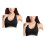 2Pcs High Bra Black Zipper Racerback for Active Exercise 3