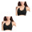 2Pcs High Bra Black Zipper Racerback for Active Exercise 4