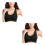 2Pcs High Bra Black Zipper Racerback for Active Exercise 6