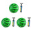 6Pièces Ballon De Handball Gonflable Plastique Vert Pastèque Enfants 3