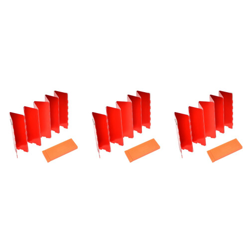 30Pcs Red Folding Camping Windscreen for Stove Durable Aluminum Oxide