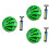 6Pièces Ballon De Handball Gonflable Plastique Vert Pastèque Enfants 6