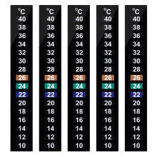 20Pcs Black Stick on Thermometer Strip Adhesive for Home Aquarium