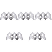 5Pcs Stainless Steel Taco Holder Wave Shaped Kitchen Taco Rack Silver