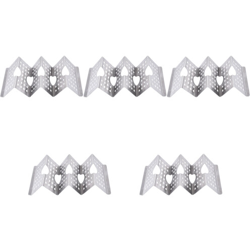 5Pcs Stainless Steel Taco Holder Wave Shaped Kitchen Taco Rack Silver