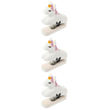 3Pcs Portable Manual Wooden Stapler White Mini Stapling Stationery