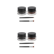 4Pcs Eye Shadow Cream Set with Waterproof Black Eyeliner and Brush