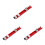 3Pièces Base Guide Rail Aluminium Rouge Réglable Pour Sciage Précis 8