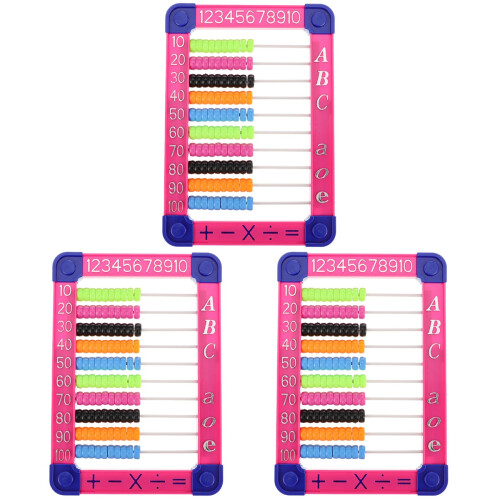 3Pcs Durable Kids Abacus Stand Math Learning Toy Educational Aid