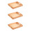 3Pcs Wooden Tray with Handles Light Brown Storage Organizer 1