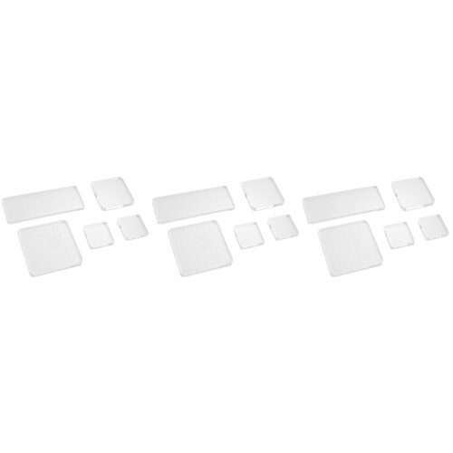 15Pcs Acrylic Handle Blocks with High Transparency for Seal Craft
