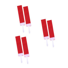 6Pcs Red Adjustable Captain Bands Nylon Football Basketball Armbands