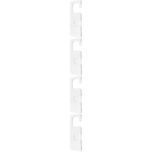 4Pcs Multifunctional Silver Acrylic Hanging Cards for Retail Shops
