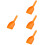 4Pièces Pelle À PP Orange Outil Multifonction 7