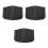 3Pcs Black Plastic Replacement Backrest for Chair Ergonomic Bow Shape 7