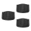 3Pcs Black Plastic Replacement Backrest for Chair Ergonomic Bow Shape 9