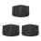 3Pcs Black Plastic Replacement Backrest for Chair Ergonomic Bow Shape 10