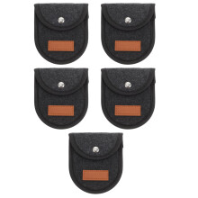 5Pcs Guitar Pick Storage Bag Black Portable Capo Plectrum Organizer