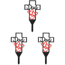 3pcs Grave Cross Pile Dad The Cross Gingerbread House Iron