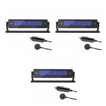 3Pcs Electronic Clock Car Thermometer Voltage Meter Assorted Color
