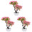 3Pcs Pink Artificial Bonsai Pine Tree Plastic Home Decoration 1
