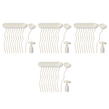 40Pcs Khaki Aromatherapy Diffuser Sticks Flower Design Home Fragrance
