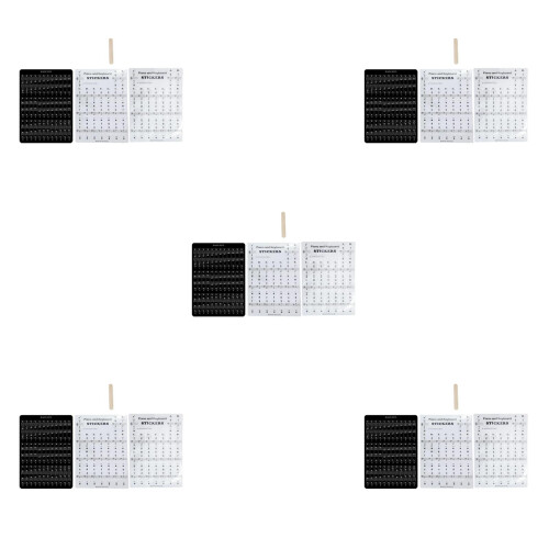 5Sets Transparent Piano Keyboard Decals 61 Keys PVC for Beginners