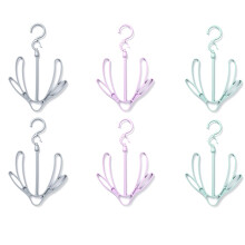 12Pcs Assorted Color Plastic Shoes Hangers Drying Rack Hook Organizer