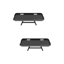 2Pcs ABS Punch-Free TV Screen Tops Shelf Router Storage Rack Black