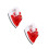 2Pcs Safe Red Educational Electric Iron Toy Simulation for Children 1