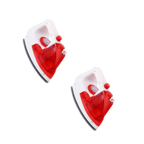 2Pcs Safe Red Educational Electric Iron Toy Simulation for Children