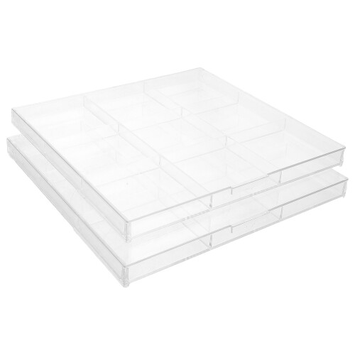 6Pcs Transparent Acrylic Coin Storage Box with Lid, Compact Organizer 1