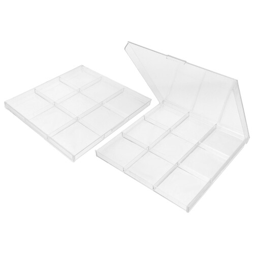 6Pcs Transparent Acrylic Coin Storage Box with Lid, Compact Organizer 2