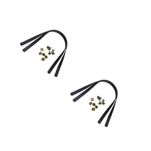 4Pcs Black Handbag Strap with Rivets Tote Bag Replacement Accessories