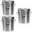 3Pcs Premium Stainless Steel Brush Washer Practical Compact Silver 1