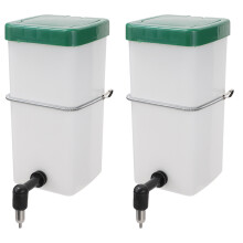 2Pcs Automatic Water Feeder White Hanging Dispenser for Small Pets