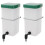 2Pcs Automatic Water Feeder White Hanging Dispenser for Small Pets 1