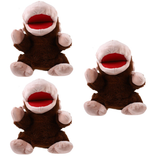 3Pcs Interactive Plush Animal Hand Puppets Soft Storytelling Props