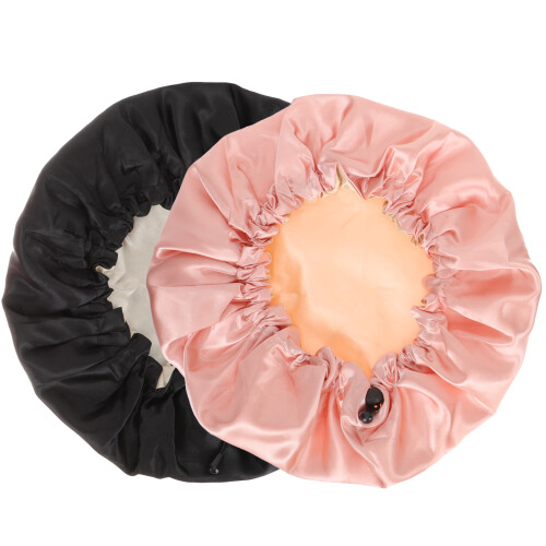 8Pcs Assorted Satin Sleeping Bonnets Comfortable Hair Caps for Women