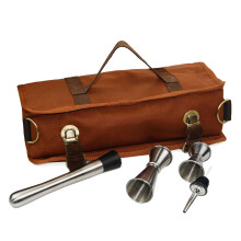 Leinwand-Leder-Barkeeper-Werkzeugtasche Braun 16oz Tragbare Aufbewahrung