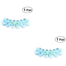 2Pairs Soft Non-Slip Baby Socks Sky Blue Elastic Toddler Floor Socks