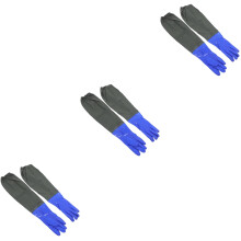 3Pairs Blue Long Waterproof Gloves for Fishing Aquarium Gardening Use