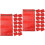 100Pcs Red Mesh Drawstring Bags Polypropylene Produce Storage 1