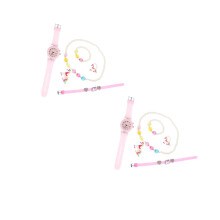 10Pcs Fashion Watch and Unicorn Bracelet Set with Necklace for Girls