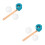 2Pcs Durable Wooden Floating Ball Blower Toy Skill Game 1