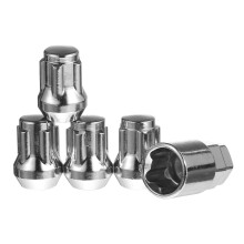 8Pcs Durable Silver Wheel Lock Anti Theft Nuts for Car Alloy Wheels
