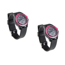 2Pcs Stylish Rosy Kids Watches Analog Quartz Gift for Boys and Girls