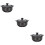 3Pcs Heat-Resistant Black Ceramic Casserole Kitchen Soup Pot 1